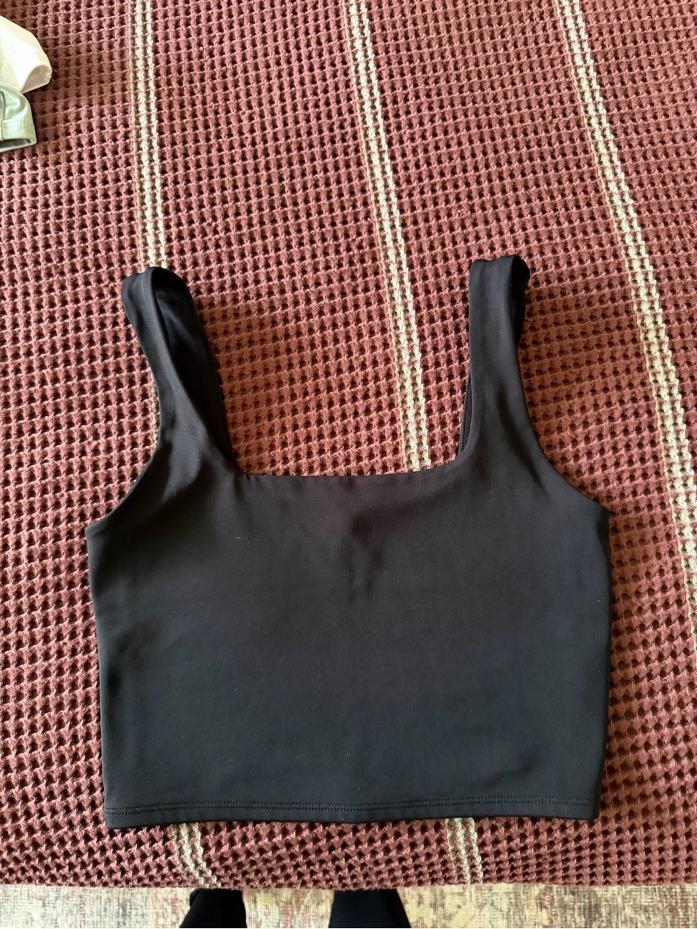 Express Black Square-Neck Crop Top